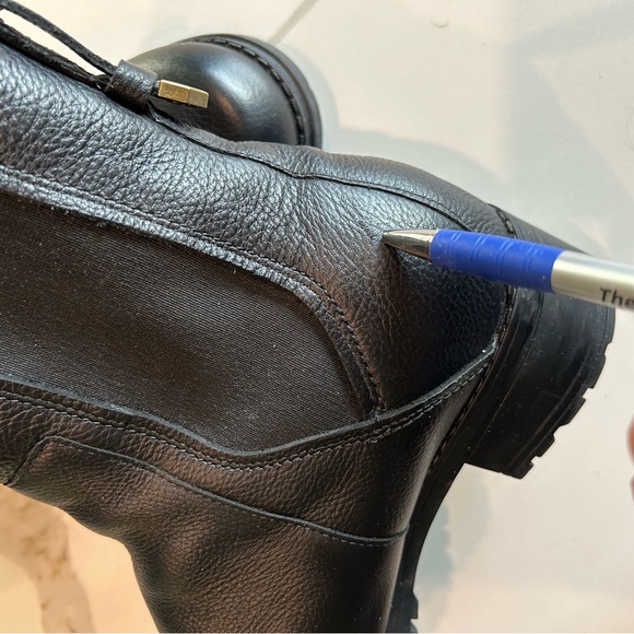 Cole Haan- Camea Waterproof Leather Combat Boot- Black Bootie- Women’s 10 - Picture 8 of 10